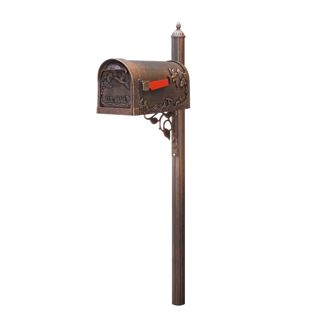 Hummingbird Curbside Mailbox with Albion Mailbox Post. Picture 1