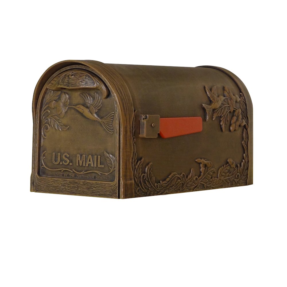 Hummingbird Curbside Mailbox with Albion Mailbox Post. Picture 2