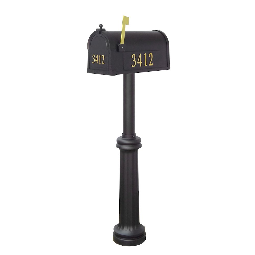Curbside Mailbox with Front and Side Address Numbers and Bradford Mailbox Post. Picture 2