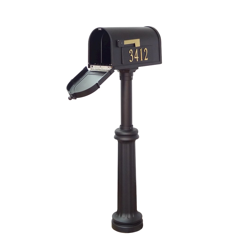 Curbside Mailbox with Front and Side Address Numbers and Bradford Mailbox Post. Picture 3