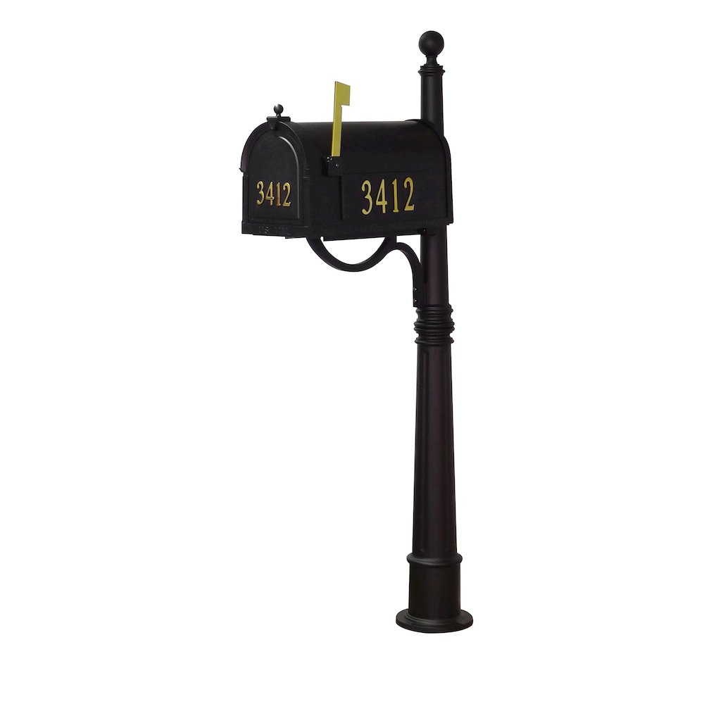 Curbside Mailbox with Front and Side Address Numbers and Ashland Mailbox Post. Picture 2