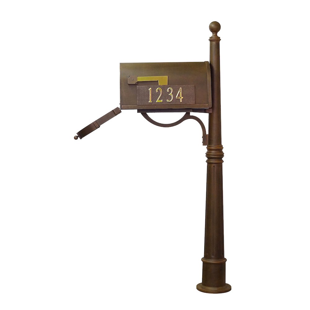 Curbside Mailbox with Front and Side Address Numbers and Ashland Mailbox Post. Picture 6