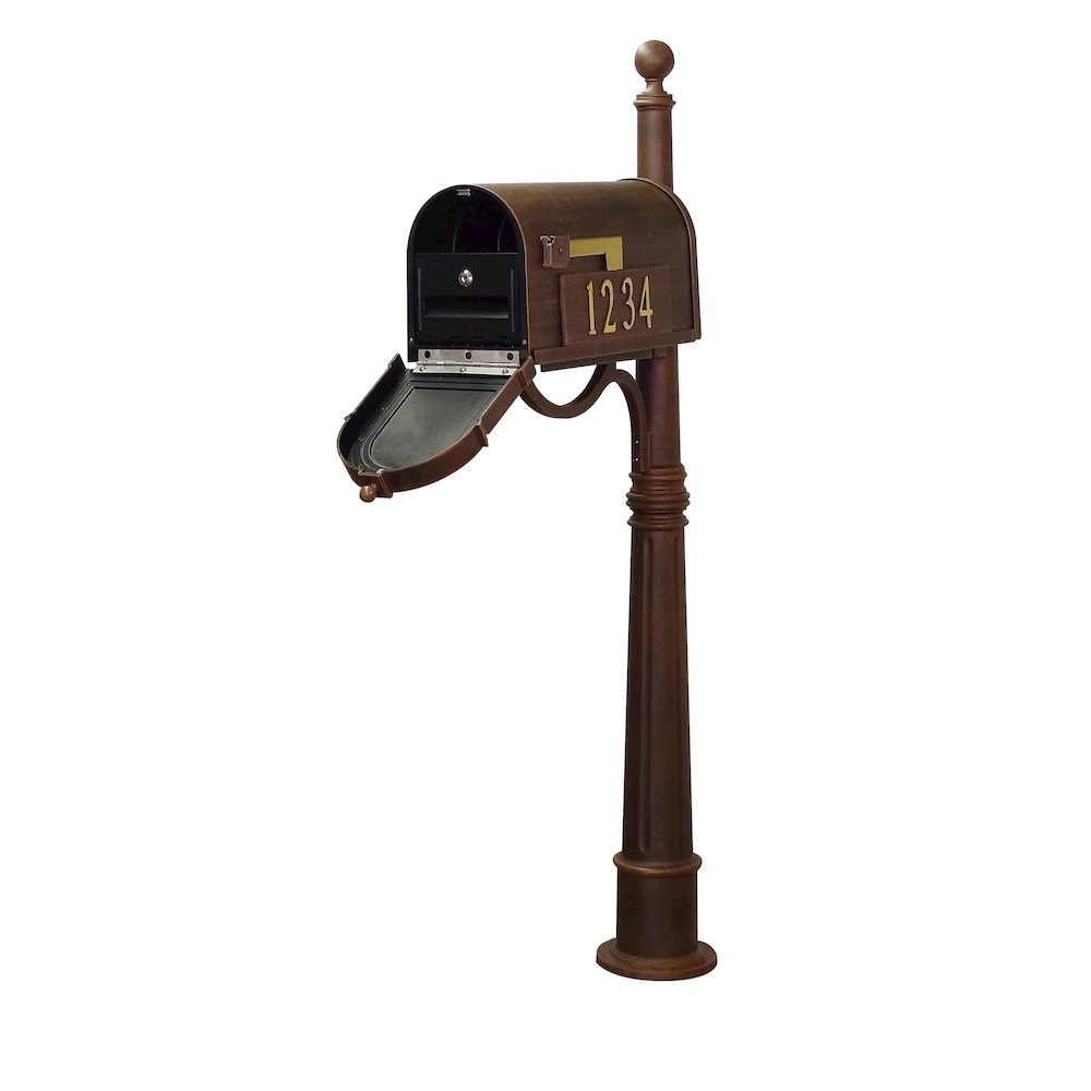 Curbside Mailbox with Front and Side Address Numbers. Picture 1