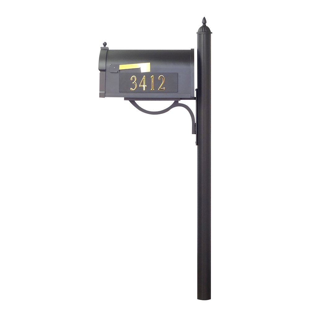 Curbside Mailbox with Front and Side Address Numbers and Bradford Mailbox Post. Picture 4