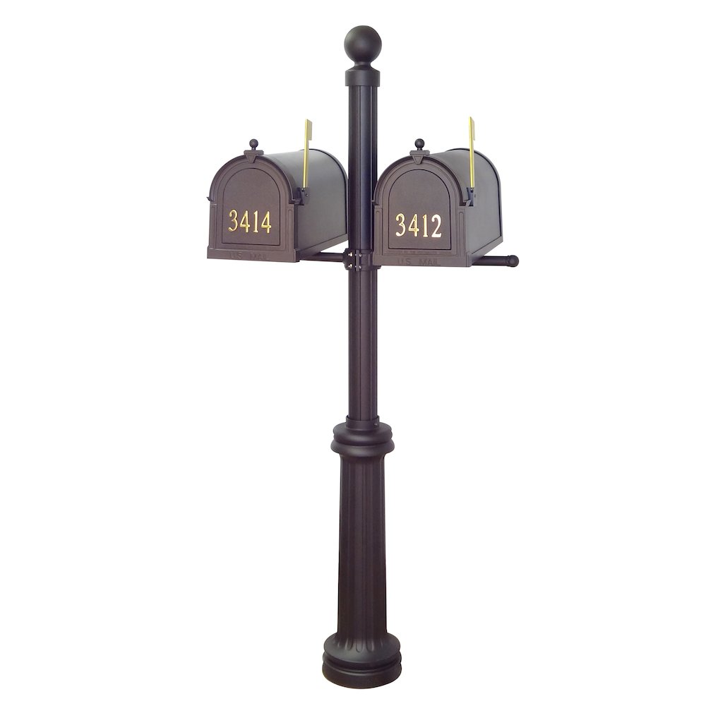 Curbside Mailboxes with Front Address Numbers and Fresno Double Mount Mailbox. Picture 2