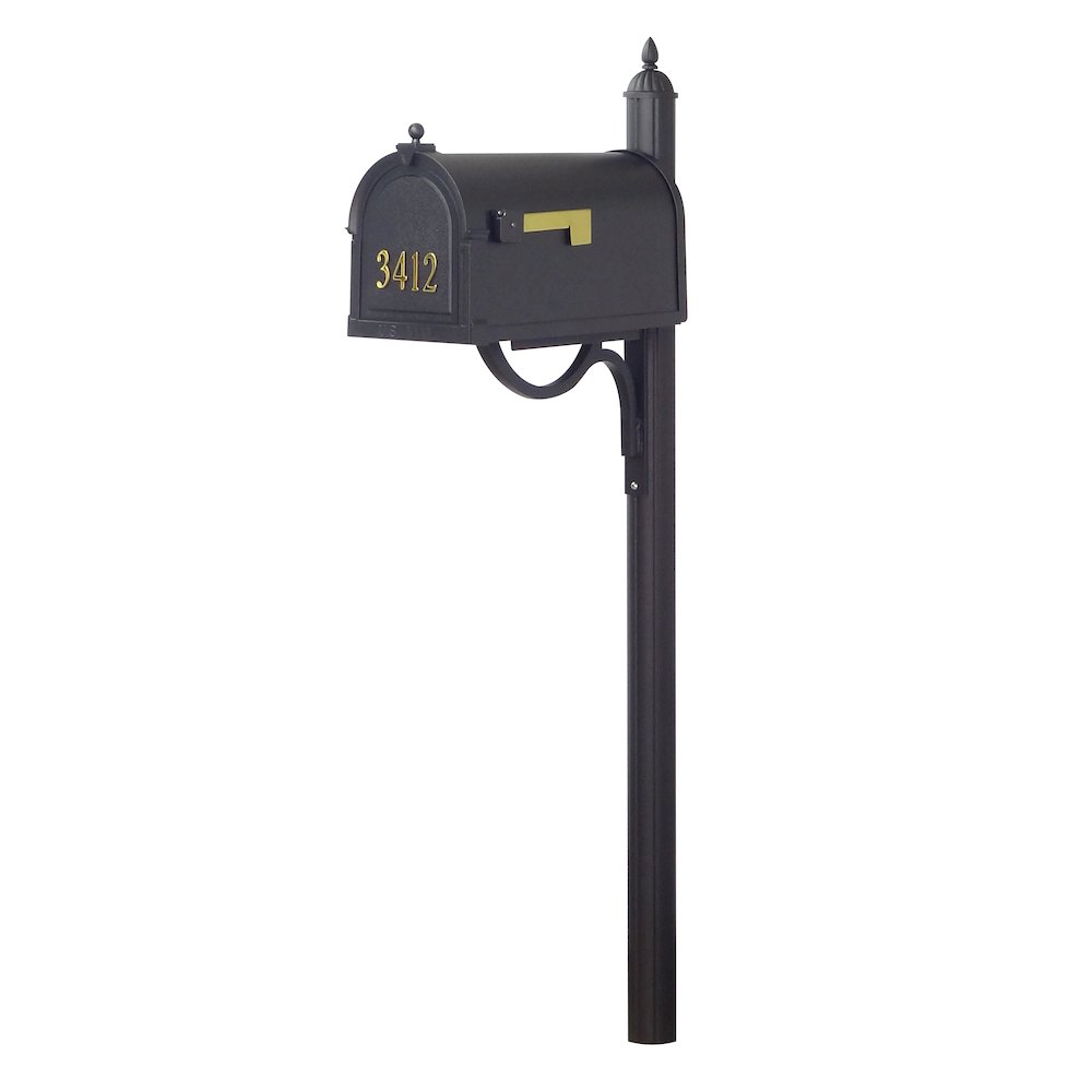 Berkshire Curbside Mailbox with Front Address Numbers and Richland Mailbox Post. Picture 1