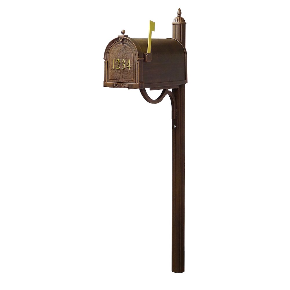 Berkshire Curbside Mailbox with Front Address Numbers and Richland Mailbox Post. Picture 2