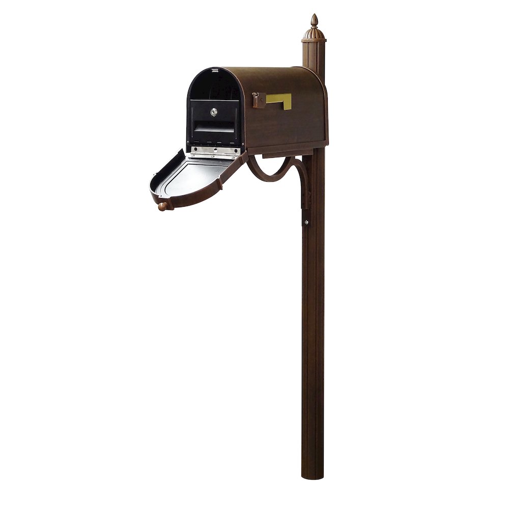 Berkshire Curbside Mailbox with Front Address Numbers and Richland Mailbox Post. Picture 1