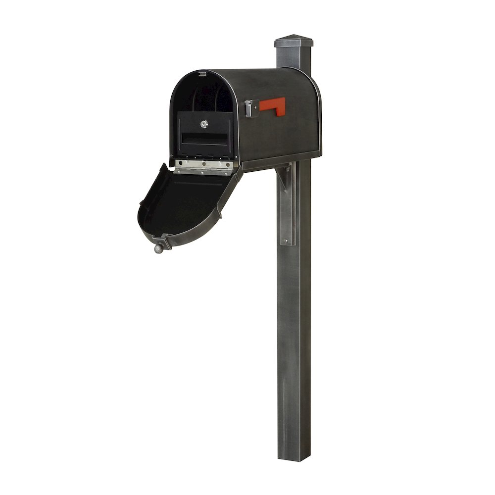 Berkshire Curbside Mailbox with Locking Insert and Wellington Mailbox Post. Picture 1