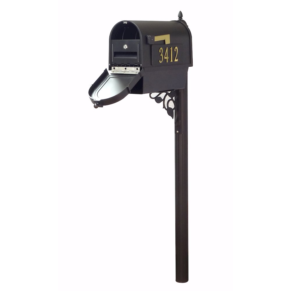 Curbside Mailbox with Front and Side Address Numbers, Newspaper Tube. Picture 1