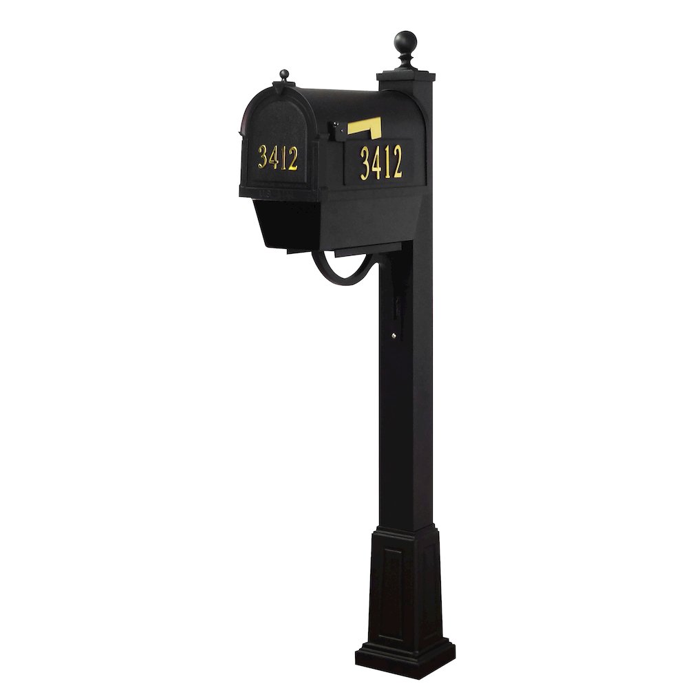 Curbside Mailbox with Front and Side Numbers with Base. Picture 1