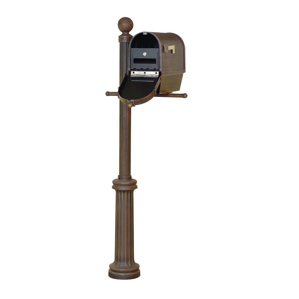 Curbside Mailbox with Newspaper Tube, Front Address Numbers, Locking Insert. Picture 1