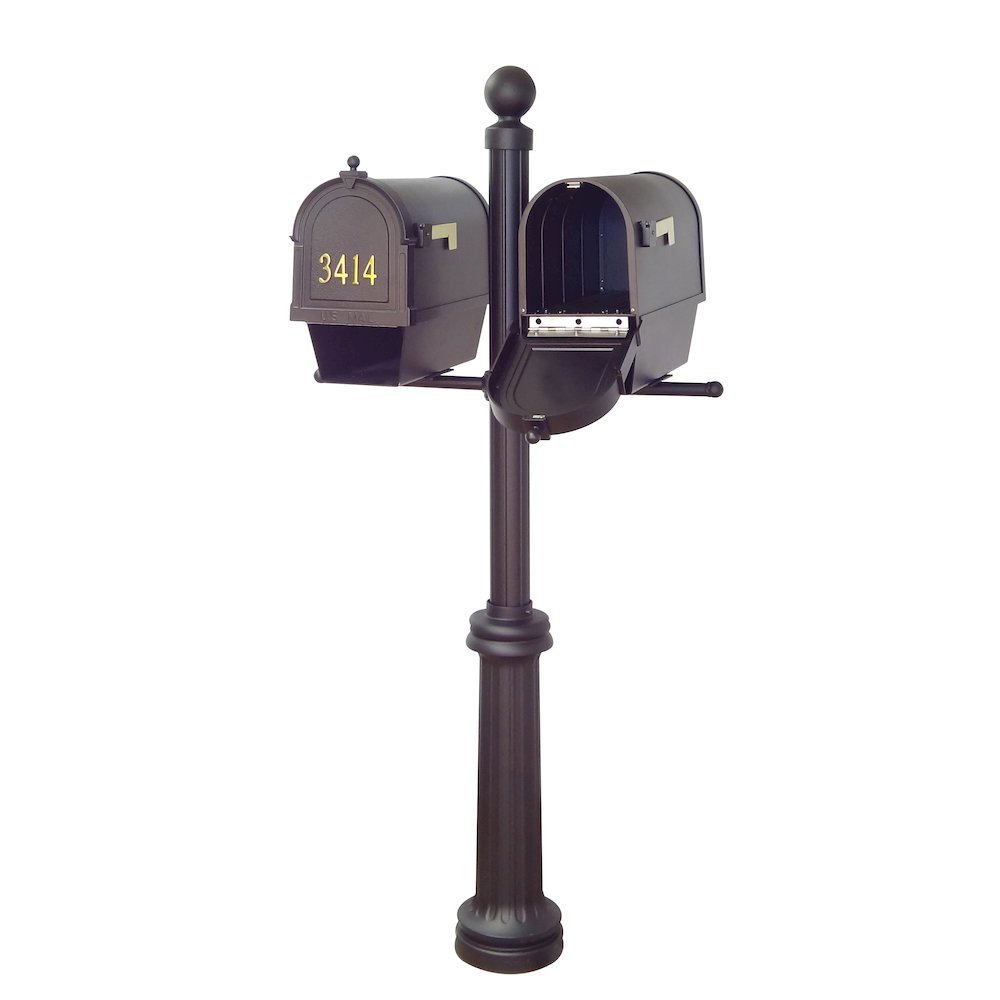 Curbside Mailboxes with Front Address Numbers, Newspaper Tube. Picture 3