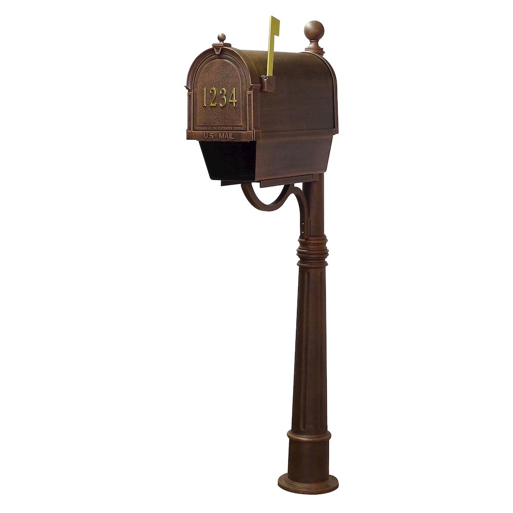 Curbside Mailbox with Front Address Numbers, Newspaper Tube and Ashland Mailbox. Picture 2