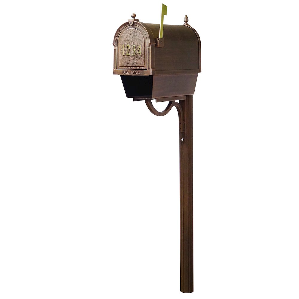 Curbside Mailbox with Newspaper Tube, Front Address Numbers and Richland Mailbox. Picture 2