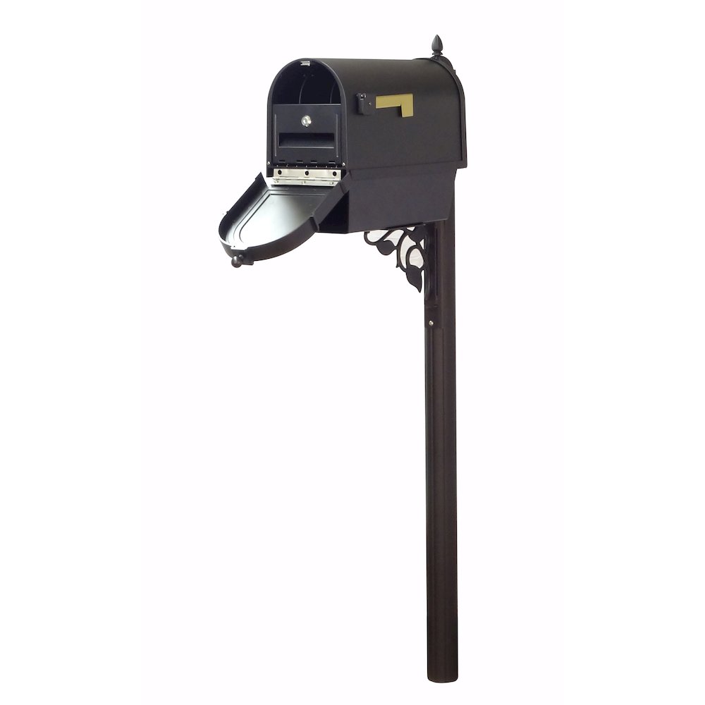 Curbside Mailbox with Newspaper Tube, Locking Insert and Albion Mailbox Post. Picture 1