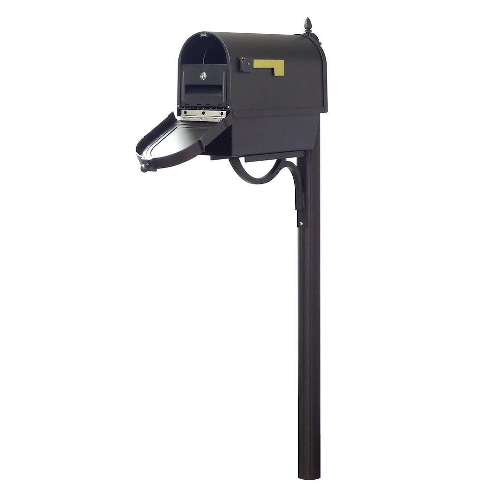 Curbside Mailbox with Newspaper Tube, Locking Insert and Richland Mailbox Post. Picture 1