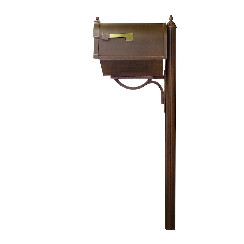 Curbside Mailbox with Newspaper Tube, Locking Insert and Richland Mailbox Post. Picture 4