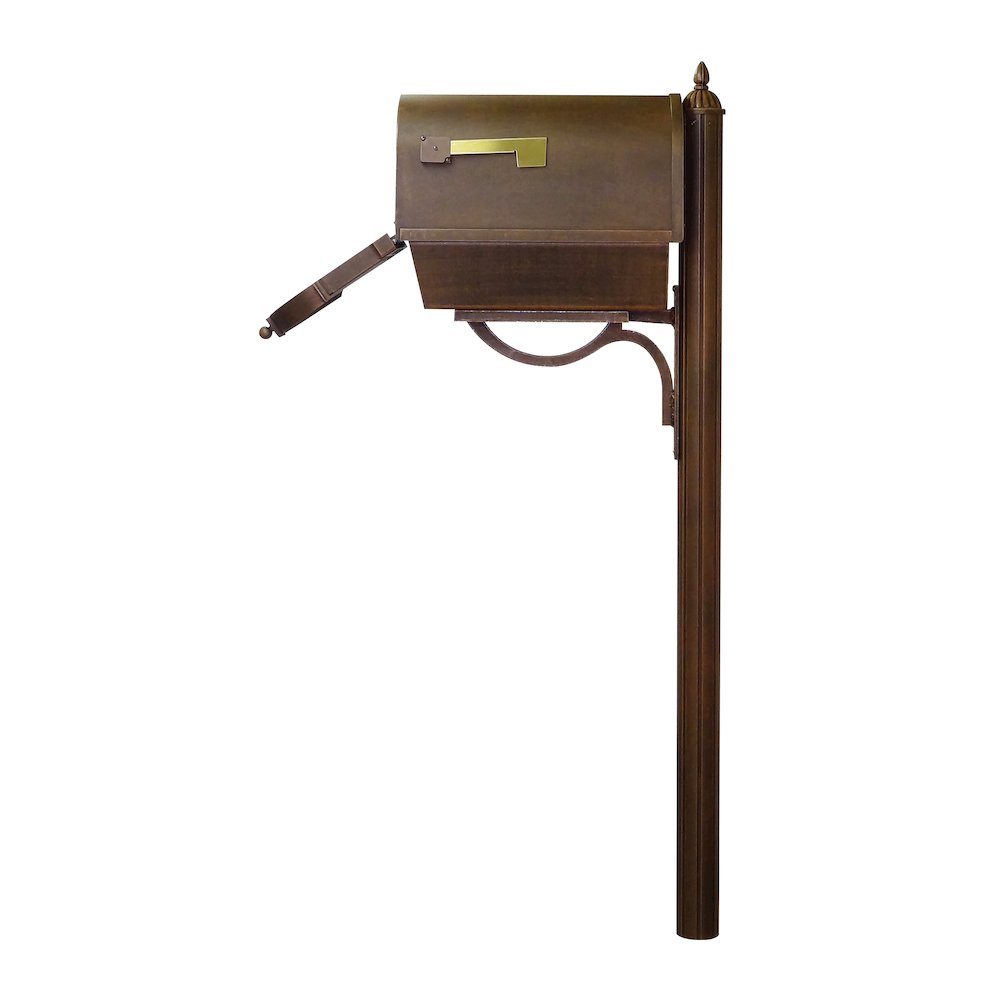 Curbside Mailbox with Newspaper Tube, Locking Insert and Richland Mailbox Post. Picture 6