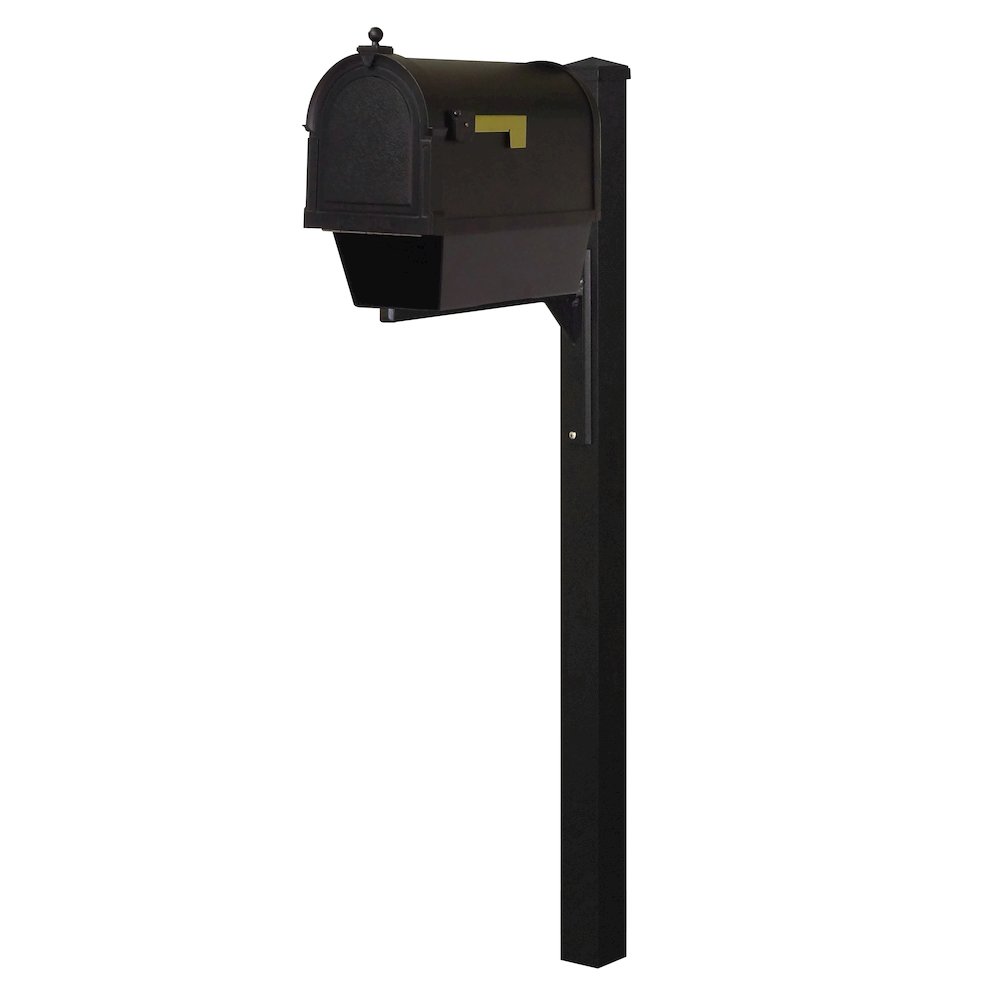 Berkshire Curbside Mailbox with Newspaper Tube and Wellington Mailbox Post. Picture 1