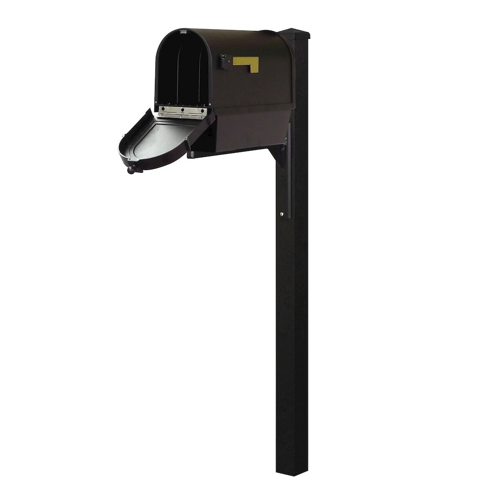 Berkshire Curbside Mailbox with Newspaper Tube and Wellington Mailbox Post. Picture 3