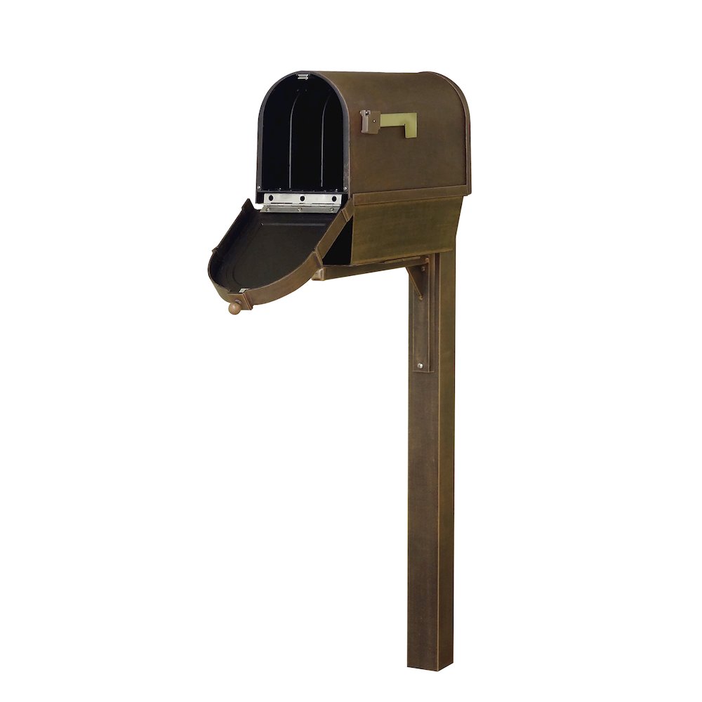 Berkshire Curbside Mailbox with Newspaper Tube and Wellington Mailbox Post. Picture 2