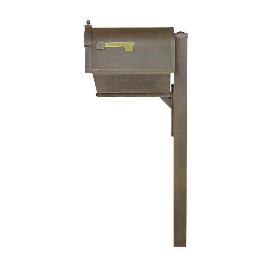Berkshire Curbside Mailbox with Newspaper Tube and Wellington Mailbox Post. Picture 3