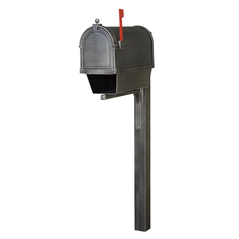 Berkshire Curbside Mailbox with Newspaper Tube and Wellington Mailbox Post. Picture 2
