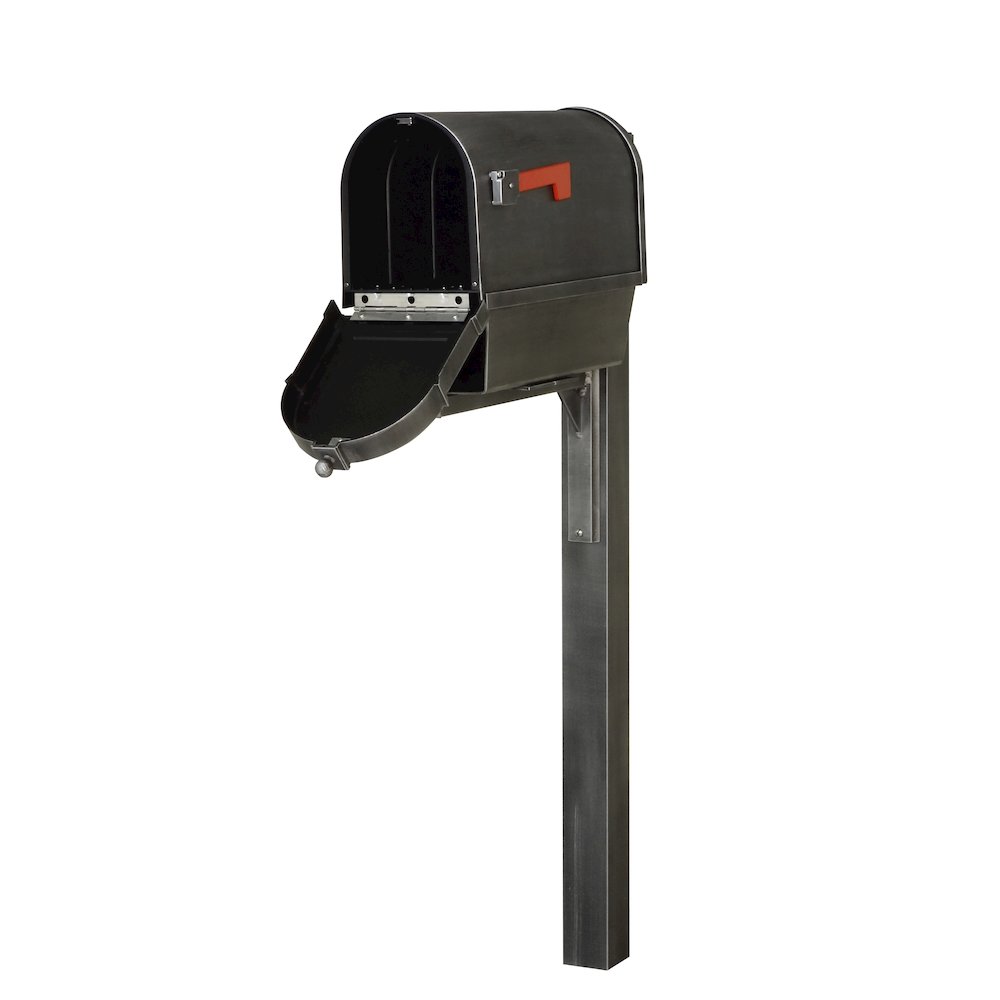 Berkshire Curbside Mailbox with Newspaper Tube and Wellington Mailbox Post. Picture 3