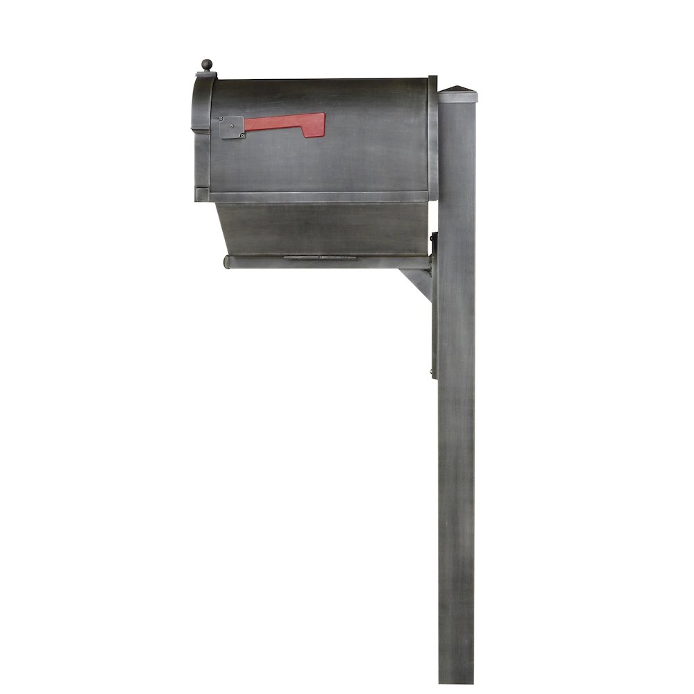 Berkshire Curbside Mailbox with Newspaper Tube and Wellington Mailbox Post. Picture 4