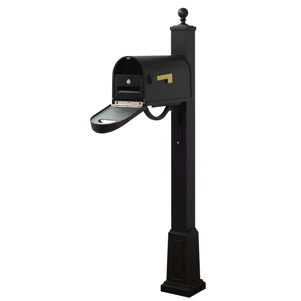 Classic Curbside Mailbox with Locking Insert and Springfield Mailbox with Base. Picture 1