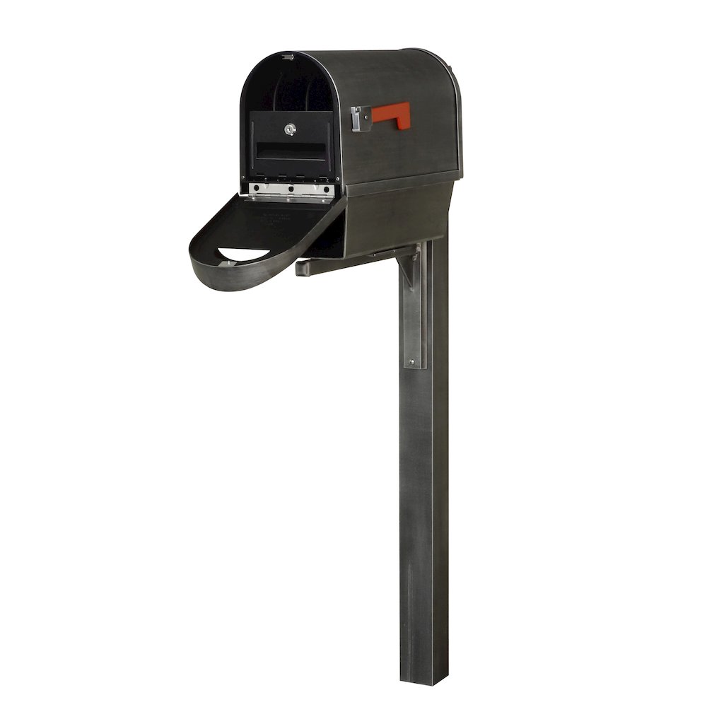 Curbside Mailbox with Newspaper Tube, Locking Insert and Wellington Mailbox. Picture 1