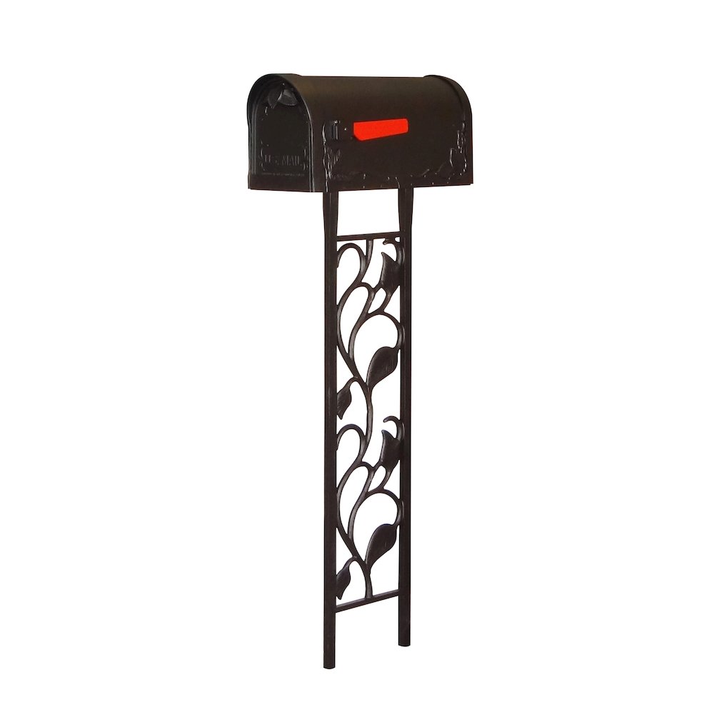 Floral Curbside Mailbox with Floral Mailbox Post. Picture 1