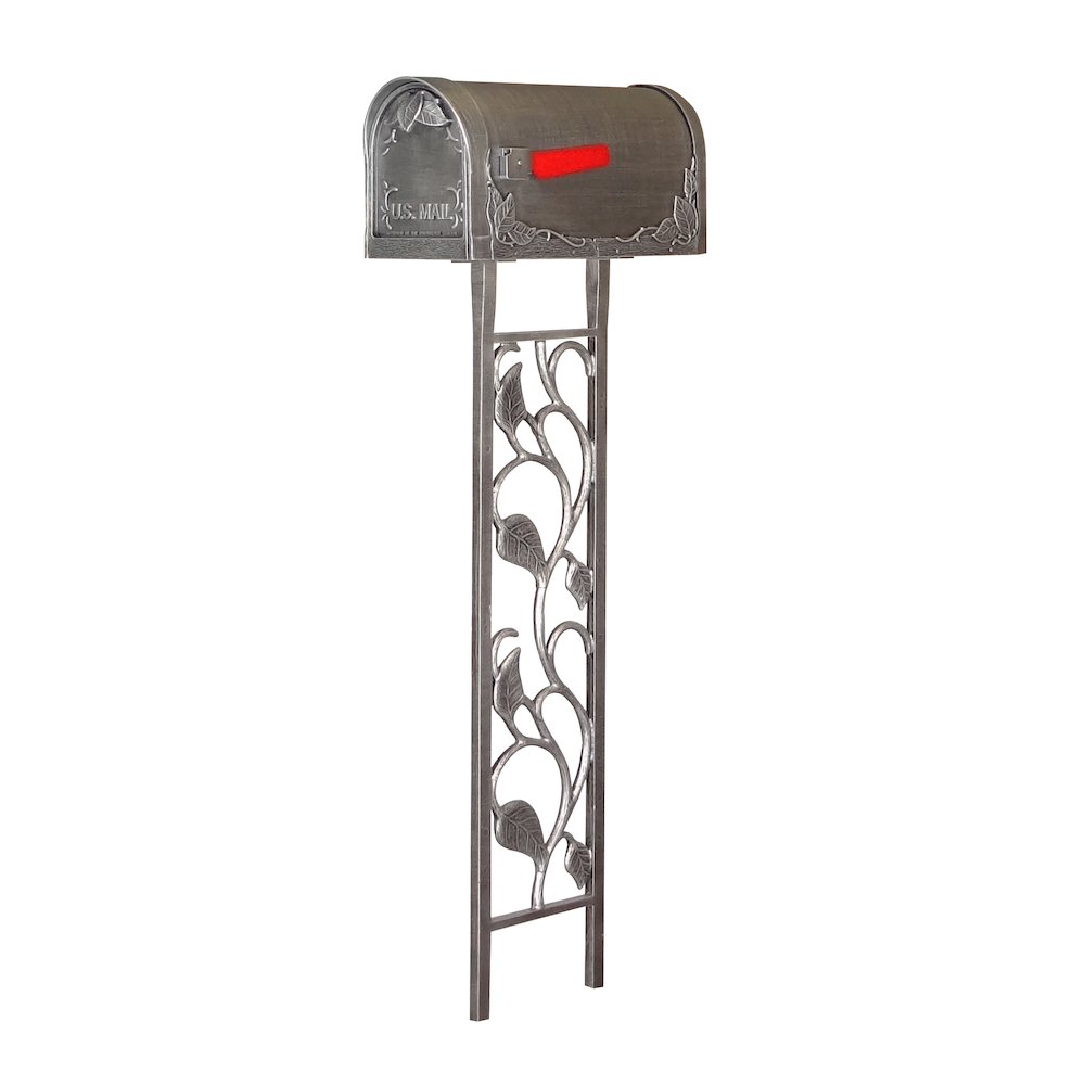 Floral Curbside Mailbox with Floral Mailbox Post. Picture 1