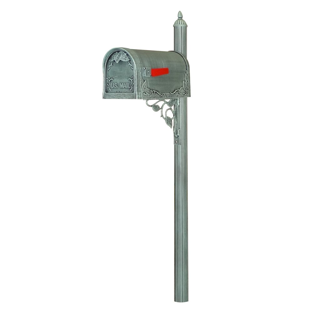 Floral Curbside Mailbox with Albion Mailbox Post. Picture 1