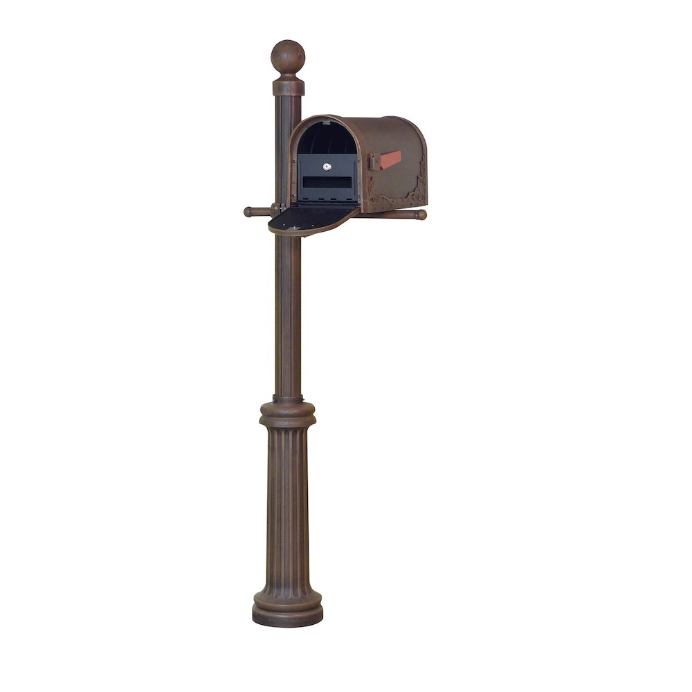 Floral Curbside Mailbox, Locking Insert and Fresno Mailbox Post. Picture 1