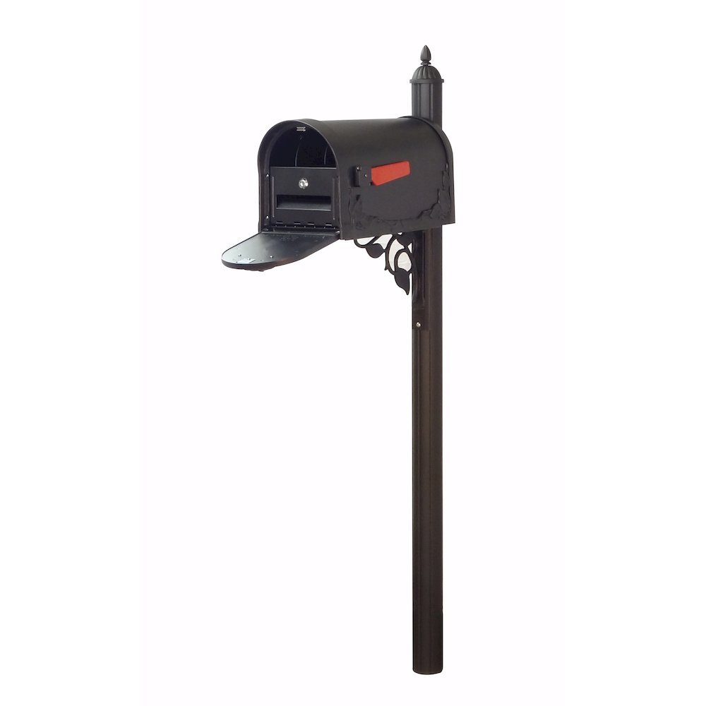 Floral Curbside Mailbox with Locking Insert and Albion Mailbox Post. Picture 1