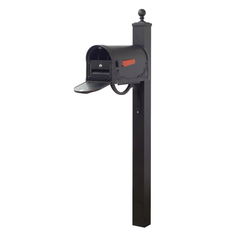 Floral Curbside Mailbox with Locking Insert and Springfield Mailbox Post. Picture 1