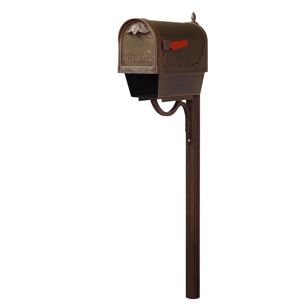 Floral Curbside Mailbox with Newspaper Tube. Picture 2