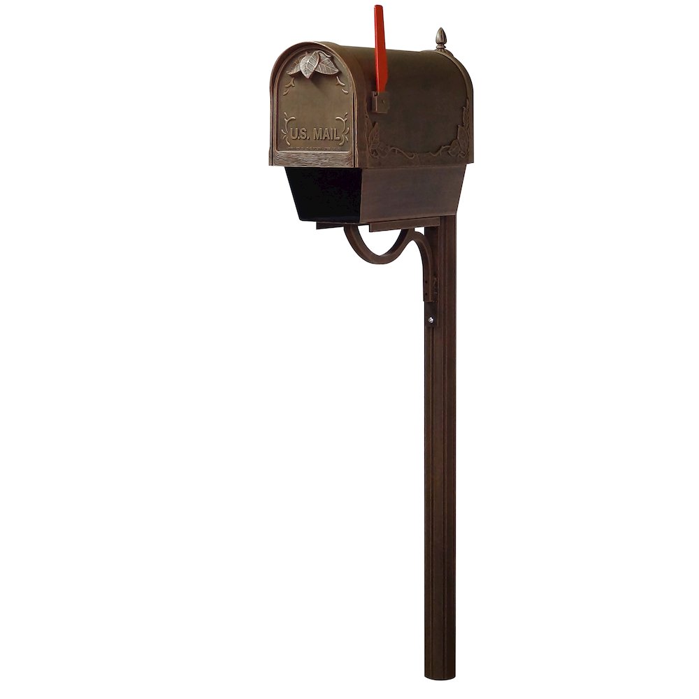 Floral Curbside Mailbox with Newspaper Tube. Picture 3