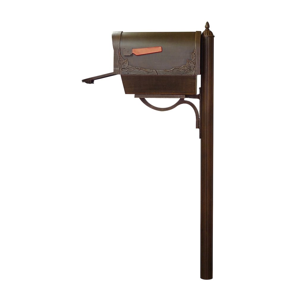Floral Curbside Mailbox with Newspaper Tube. Picture 6