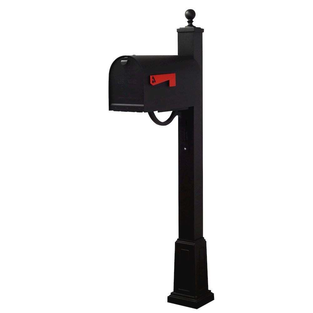 Titan Aluminum Curbside Mailbox and  Springfield Mailbox Post with Base. Picture 1