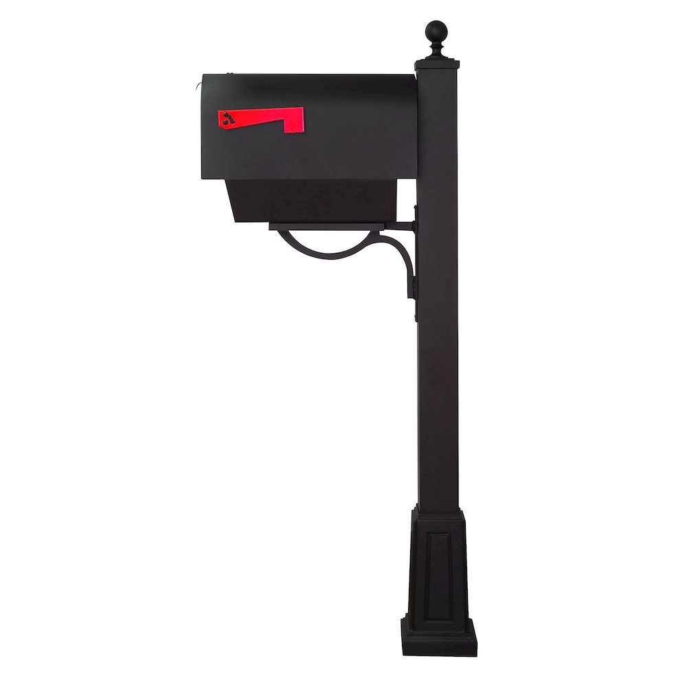Titan Aluminum Curbside Mailbox with Newspaper Tube and  Springfield Mailbox. Picture 4