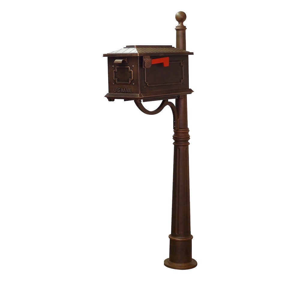 Kingston Curbside Mailbox and Ashland Decorative Aluminum Durable Mailbox Post. Picture 1