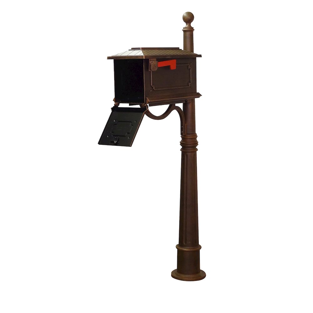 Kingston Curbside Mailbox and Ashland Decorative Aluminum Durable Mailbox Post. Picture 3
