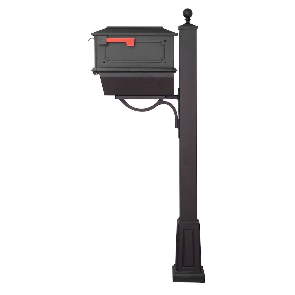 Kingston Curbside Mailbox with Newspaper Tube and Springfield Mailbox with Base. Picture 4