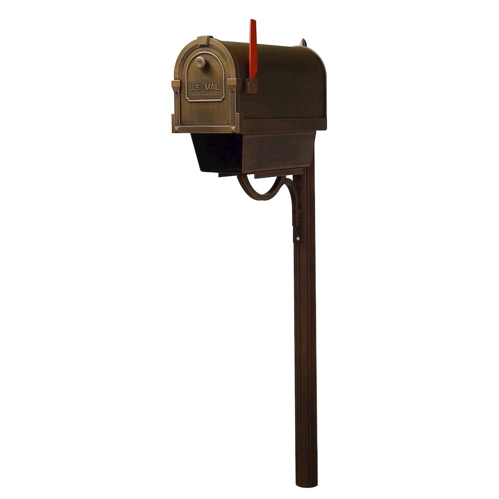 Savannah Curbside Mailbox with Paper Tube and Richland Mailbox Post. Picture 2