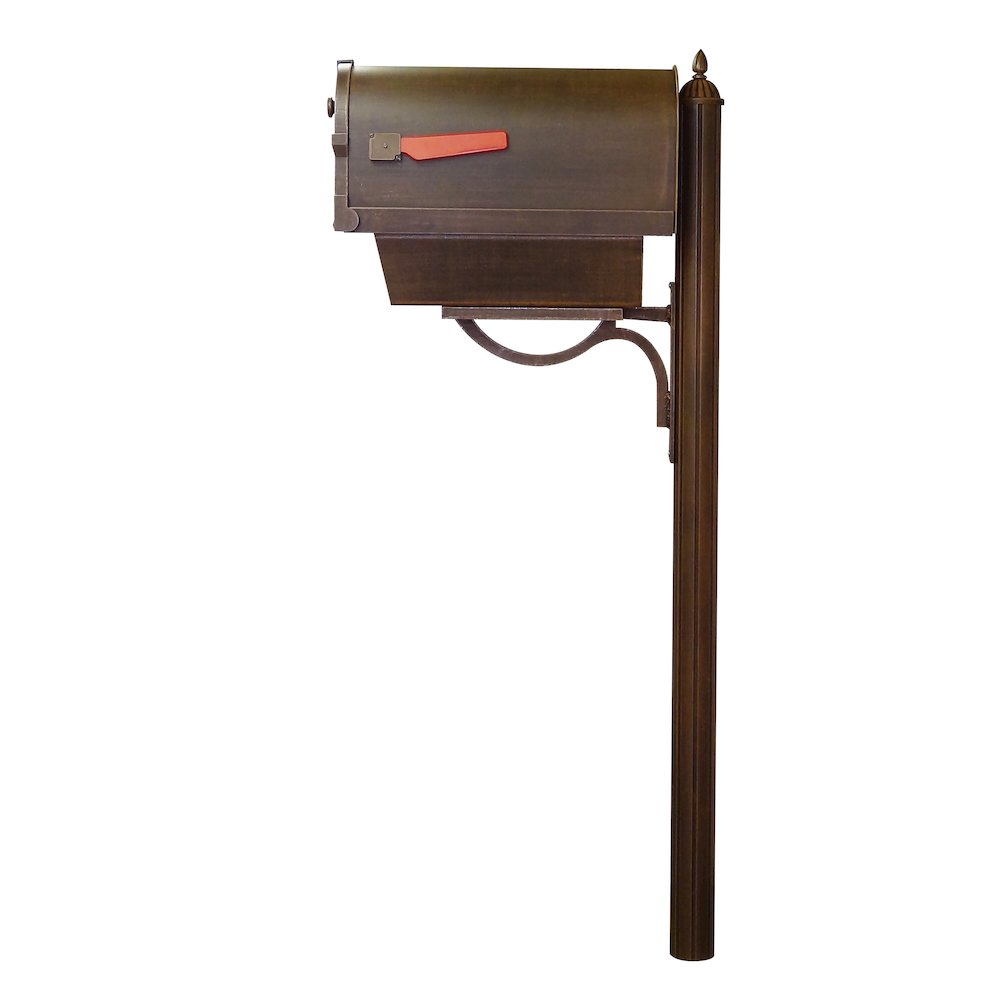 Savannah Curbside Mailbox with Paper Tube and Richland Mailbox Post. Picture 4