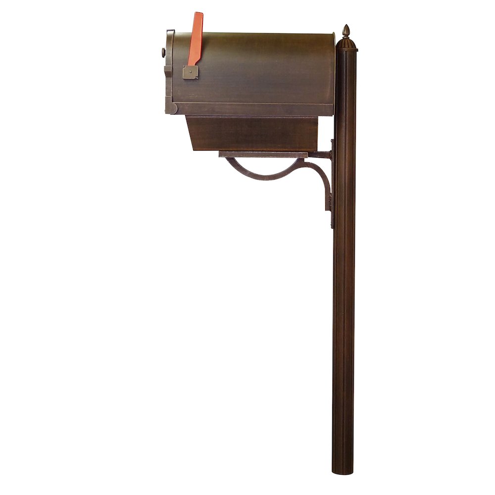 Savannah Curbside Mailbox with Paper Tube and Richland Mailbox Post. Picture 5