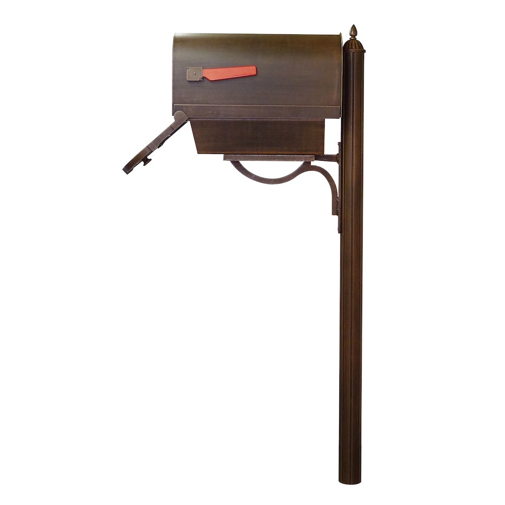 Savannah Curbside Mailbox with Paper Tube and Richland Mailbox Post. Picture 6